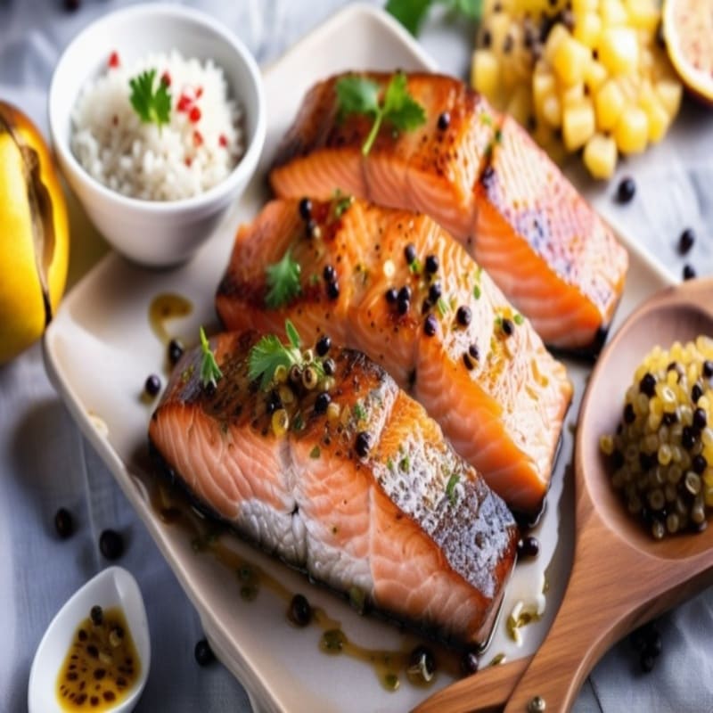 Salmão ao Molho de Maracujá