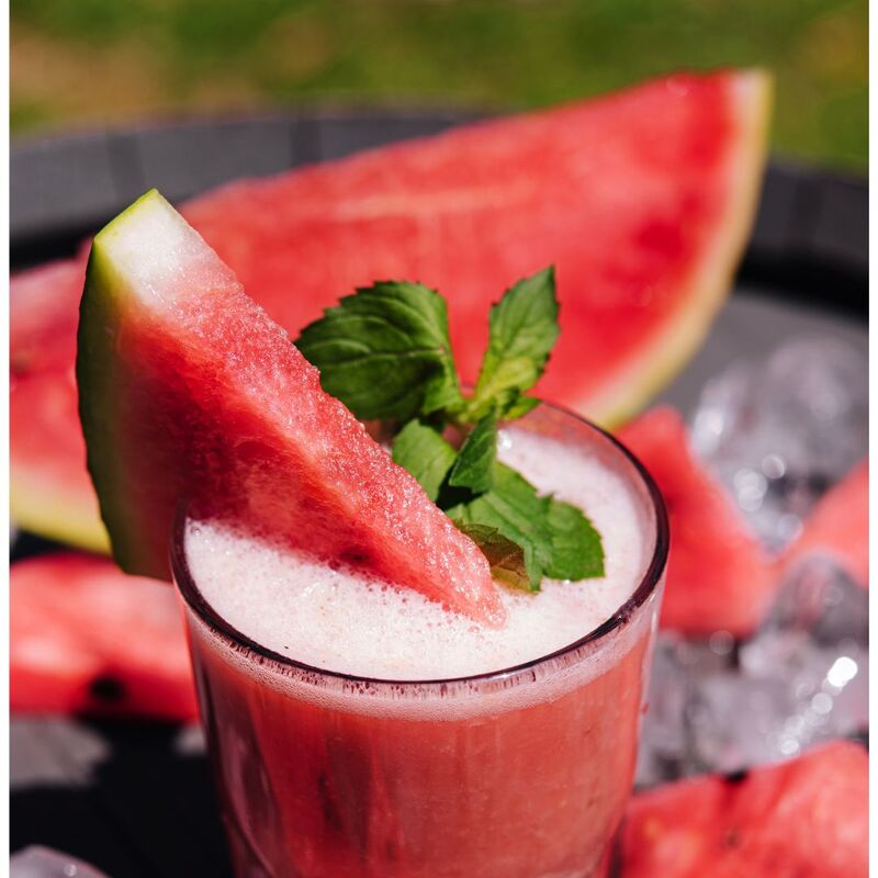 como fazer suco de melancia com hortelã